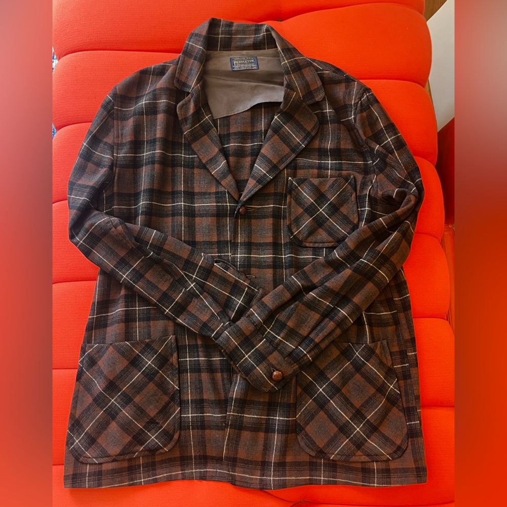 Pendleton 49er retro Rockabilly shirt sport coat cardigan 100% wool